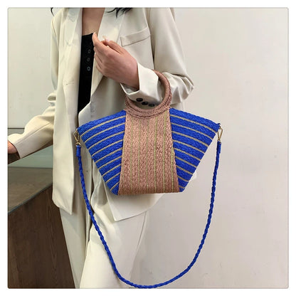 Elegant Straw Tote Bag - Versatile Designer Style