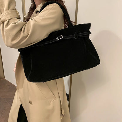 Elegant Velvet Tote Bag - Luxury Women's Handbag