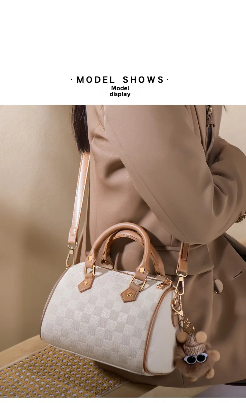 URDUDU Elegant Boston Leather Handbag