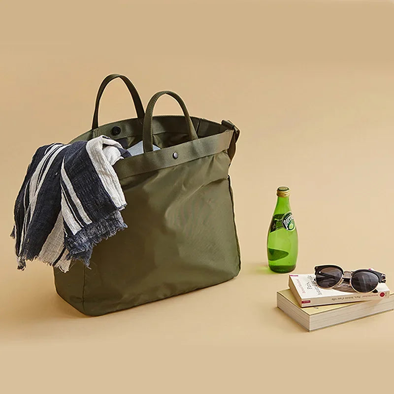 Elegant Nylon Tote Bag - Versatile Travel Companion