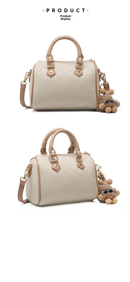 URDUDU Elegant Boston Leather Handbag