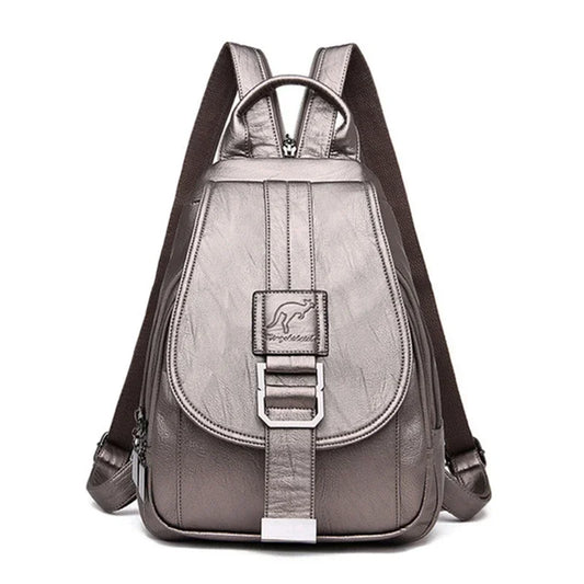 Elegant PU Leather Women's Backpack