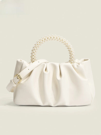 Exquisite Pearl-Embellished Cloud Handbag