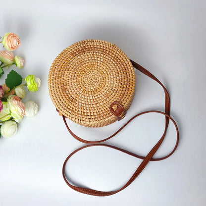 Exquisite Boho Rattan Shoulder Bag for Summer Elegance
