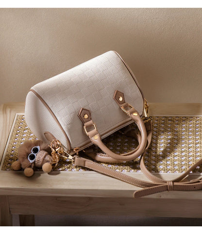 URDUDU Elegant Boston Leather Handbag