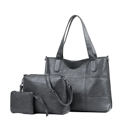 3-Piece Fashionable Women's Shoulder Bag Set