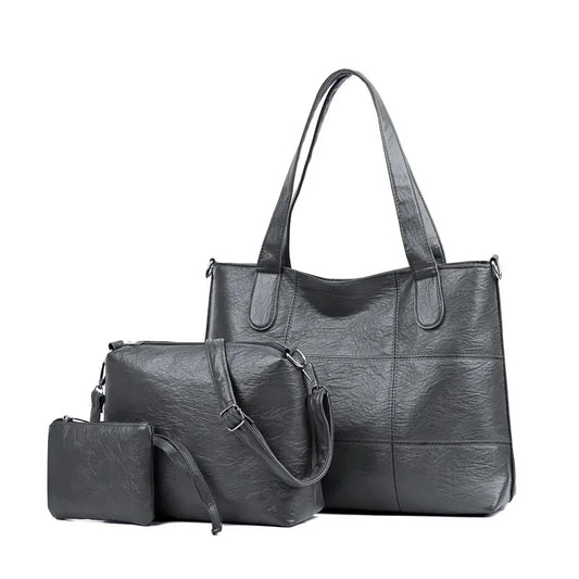 3-Piece Fashionable Women's Shoulder Bag Set