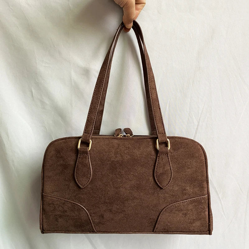 Exquisite Vintage Faux Suede Women's Handbag