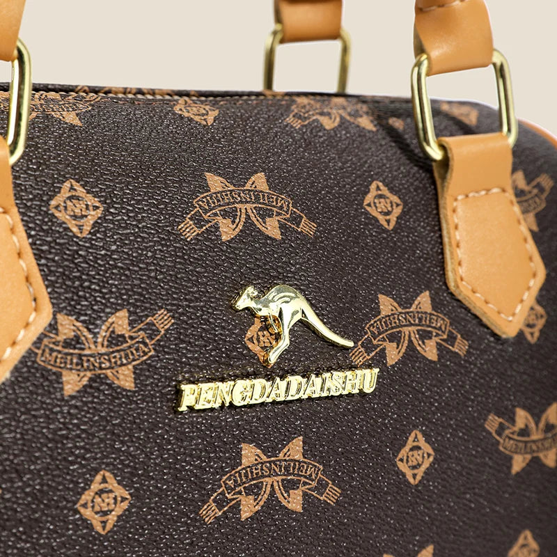 Elegant PU Leather Women's Barrel Handbag