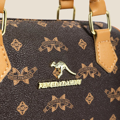 Elegant PU Leather Women's Barrel Handbag