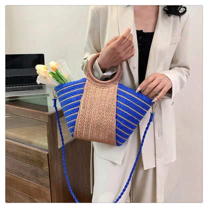 Elegant Straw Tote Bag - Versatile Designer Style