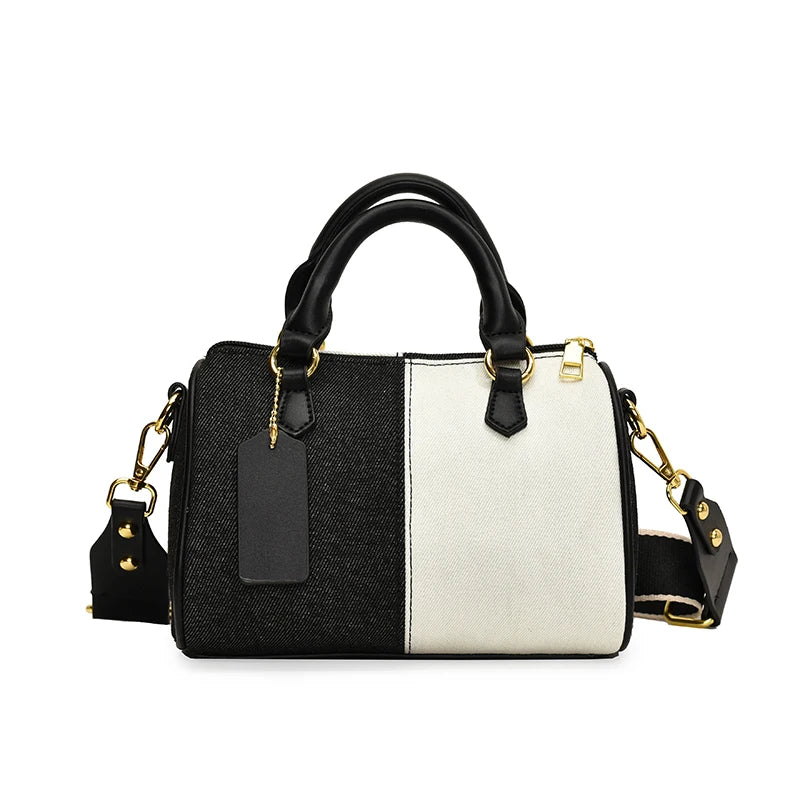 Exquisite Patchwork Denim Mini Handbag