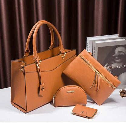 4-Piece Set Crossbody Bag, Wallet, and Card Holder