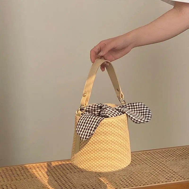 Elegant Woven Bohemian Straw Handbag