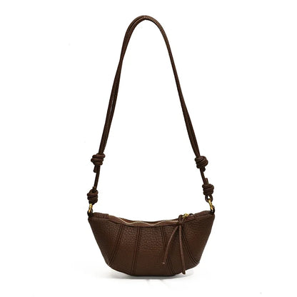 Elegant Splicing Leather Shoulder Bag - Women's Fashion